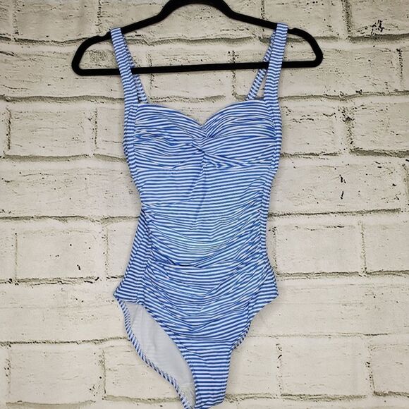 NipTuck One piece striped bathing suit size 4 - Picture 1 of 9